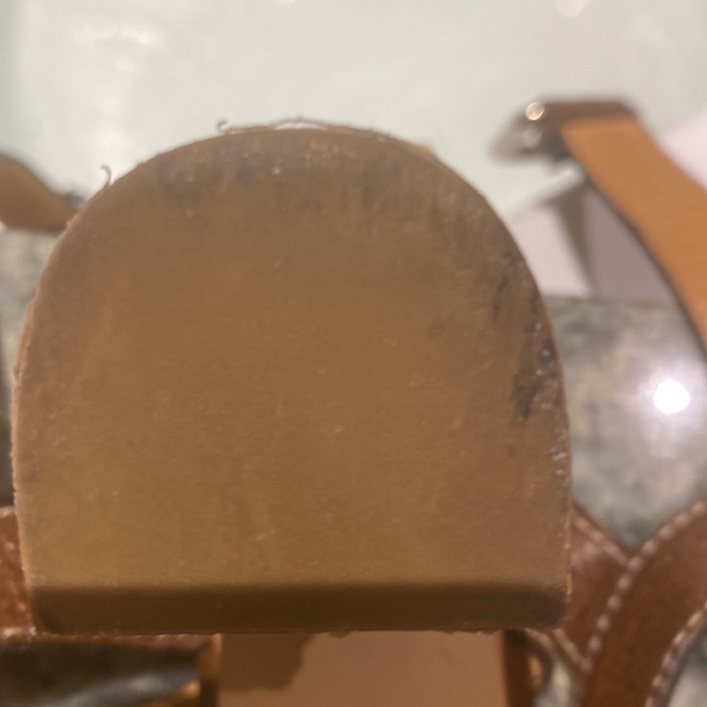 Prada Authentic Brown leather Sandals SZ 38 - Picture 5 of 7